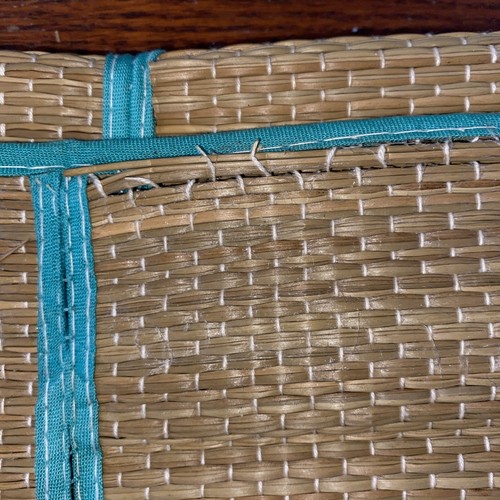 Vintage Beach Boat Straw grass Woven Mat 6x3ft Hawaii 50s color 5x3ft - Picture 14 of 18