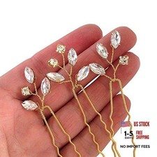 Bridal Crystal Hair Pins Wedding & Party Accessories - Pack of 3
