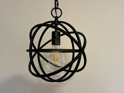 Antique Bronze Orb Pendant Light | Industrial Farmhouse Sphere Chandelier 