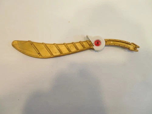 Vintage Bandai Power Rangers MMPR White Tigerzord Sword Tail Gold Near MINT