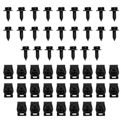 5/16''-18 X 7/8'' Indented Hex Head Sems Body Bolts and U-Nut Clips 5/16-18 X Each