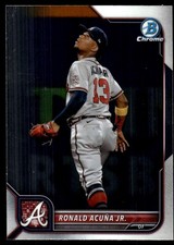 Ronald Acuna Jr. 2022 Bowman Chrome #58 Braves MLB READ FREE SHIP AutographDen