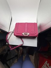 Rebecca Minkoff Love Crossbody Bag Pink Quilted Leather