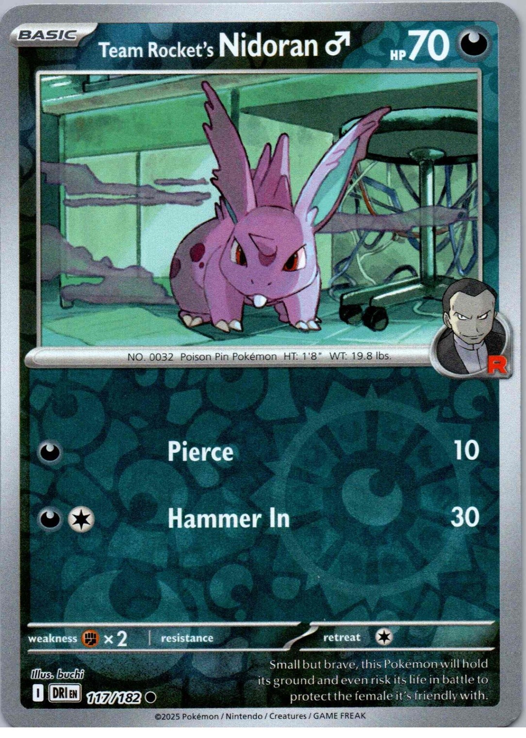 Team Rocket's Nidoran - C - SV10: Destined Rivals - 117/182 - NM - Reverse Holo