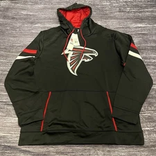 Atlanta Falcons NFL Team Apparel Pullover Black Hoodie Sweatshirt Men Size XL