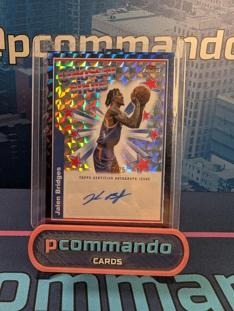 24-25 Topps Finest Jalen Bridges Numbered /25 Auto Colossal Shots Card