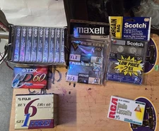 Lot of 23 Blank Audio Cassette tapes New Sealed TDK Maxell RCA FUJI 