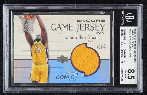 1999-00 Upper Deck Encore Game Jersey F/X Shaquille O'Neal #SO-J BGS 8.5 HOF