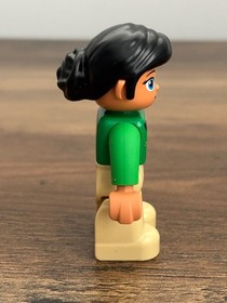 LEGO DUPLO Horse Trailer Girl Replacement Toy Figure Rider Green Shirt Set 10807