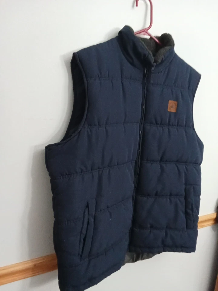 Field & Stream Original Outfitter Puffer Vest Sherpa Collar Blue - Image 4 of 4