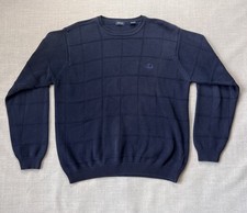 IZOD Blue Crew Neck Pullover Sweater - Men's Size Large - 100 Cotton