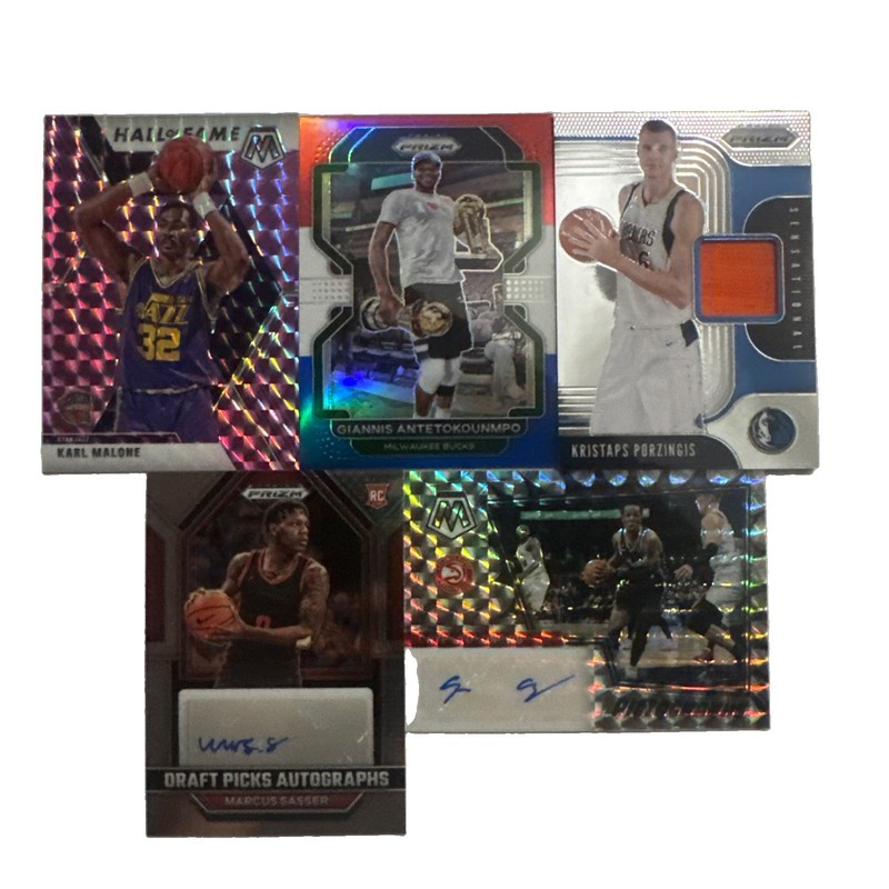 Panini Basketball Card Lot Stars, Prizm, Rookies, Numbered - Giannis Kristaps