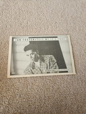 TBOOKM20 MAGAZINE ADVERT 5X8'' IAN FOSTER - TELL ME IT'S TRUE 