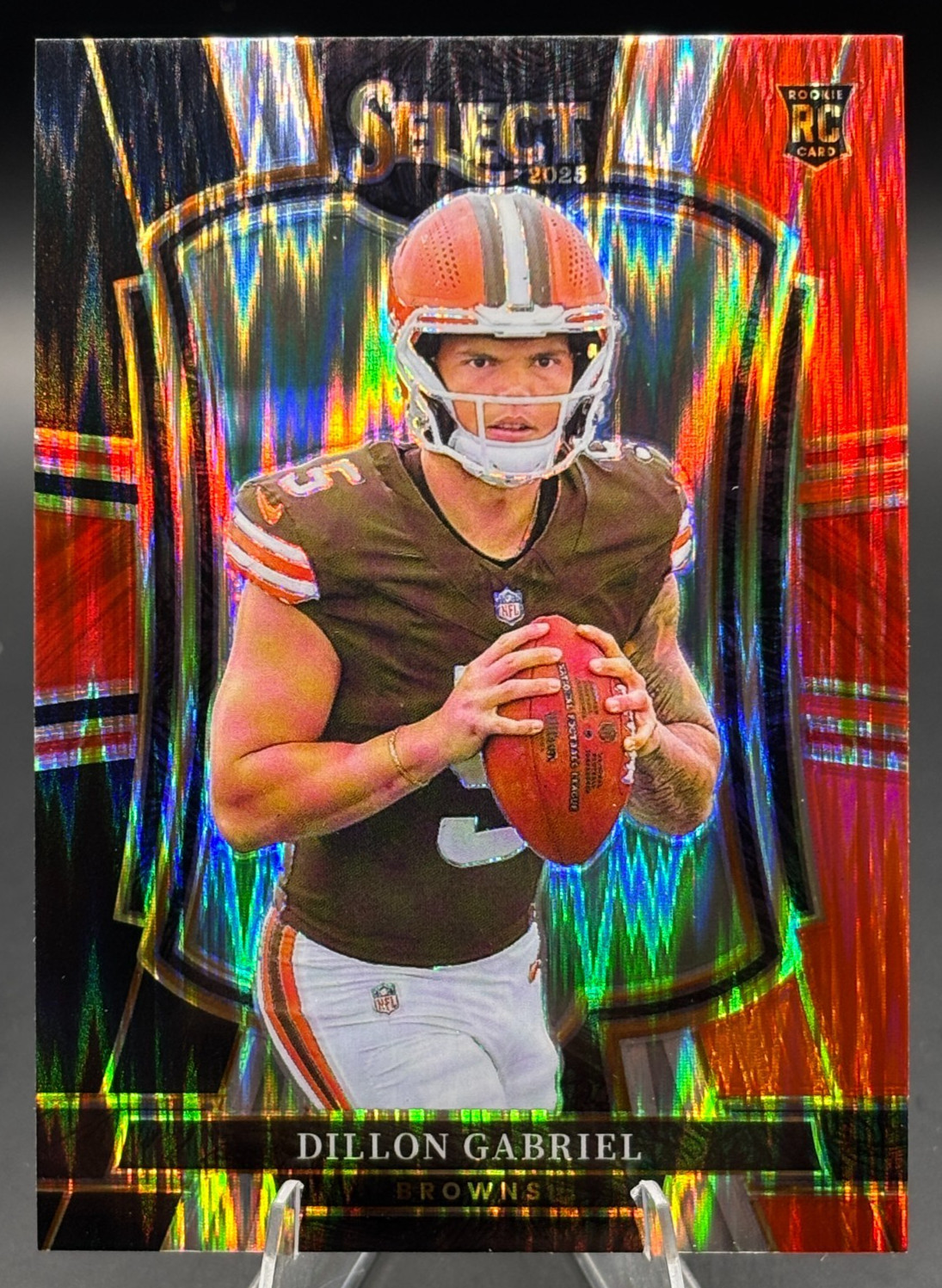 2025 Panini Select DILLON GABRIEL Premier Black & Red Shock Prizm Browns #154