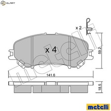 BRAKE PAD SET DISC BRAKE 22-1010-0 FOR RENAULT NISSAN ROGUE/SPORT/II/SUV 1.5L
