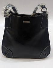 BLACK NEXT BAG WITH SILVER LOGO PLAQUE, BNWT