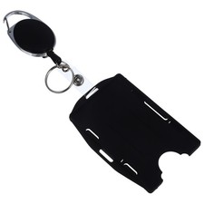 Office Card Holder Reusable Name Badge Hard ID Card Sleeves Car Holder