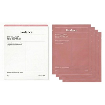 BIODANCE Bio-Collagen Real Deep Mask 4 Sheets Hydrogel Pore Hydration K-Beauty