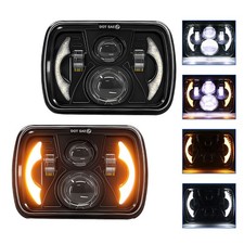 For Honda Prelude 1979-1991 Pair 7x6 5x7 Led Headlights Highlow Beam Lamps