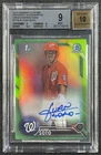 JUAN SOTO BGS 9 2016 BOWMAN CHROME 1ST PROSPECT GREEN REFRACTOR AUTO RC 50/99