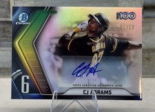 2022 Bowman Chrome  CJ Abrams Scouts Top 100 Auto Rookie RC #/50 SP Refractor