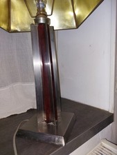 Lampe à Poser vintage ART DECO Style ROMEO REGA Altuglas Et Chrome SUPERBE !!!!