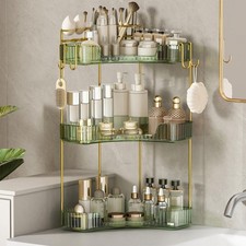 Greenby Étagère de soins de la peau d'angle 3 niveaux comptoir de salle de bain organisateur