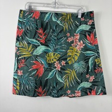 Rip Skirt Hawaiian Wrap Skirt Womens L Tropical Floral Print Beach Vacation