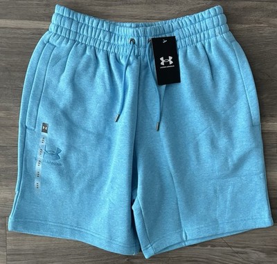 Under Armour Icon Fleece Shorts Blue-Beige Loose Fit Men s M-L NWT