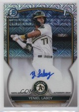 2023 Bowman Chrome Prospect HTA Choice Mojo Refractor Yeniel Laboy Auto 18t1