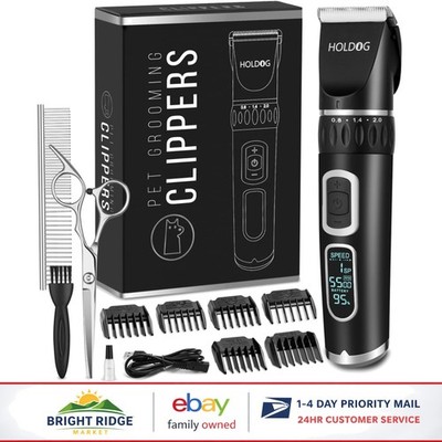 Cordless Dog Grooming Clipper Kit with Titanium-Ceramic Blade for All Breeds