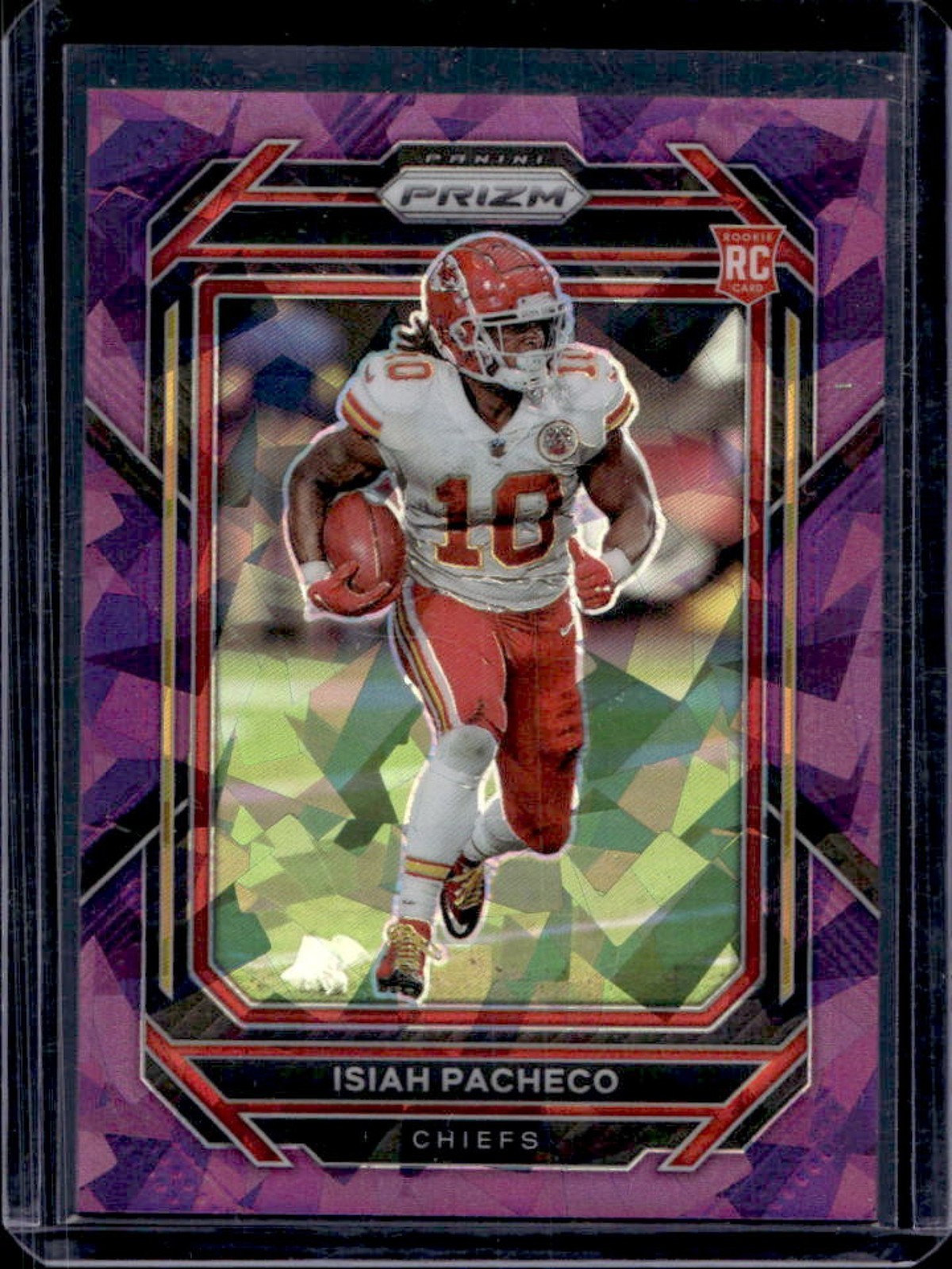 Isiah Pacheco Panini Prizm #352 Purple Ice
