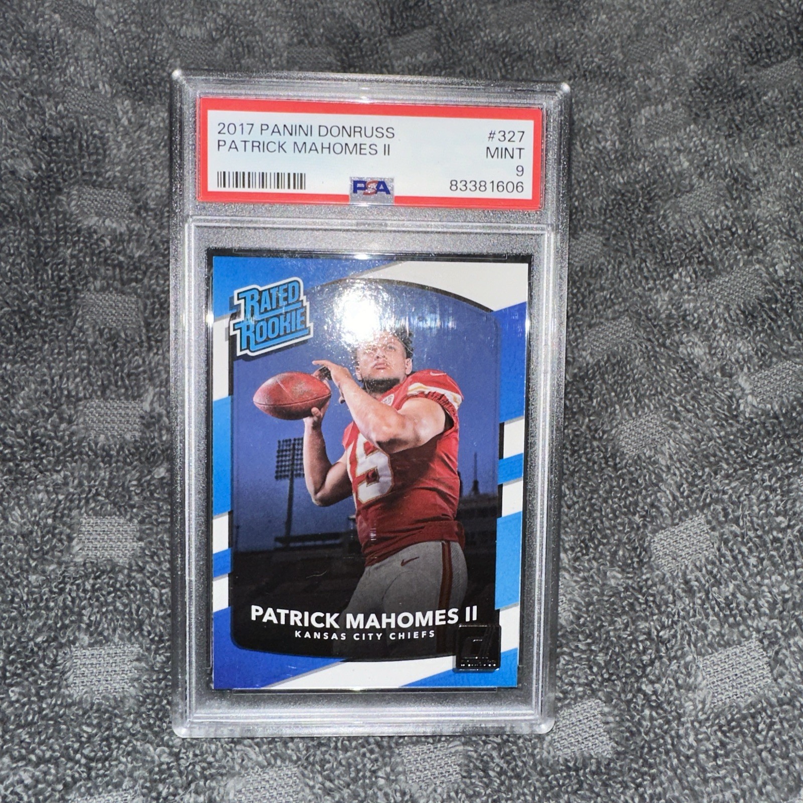 2017 PANINI DONRUSS #327 PATRICK MAHOMES II ROOKIE RC PSA 9!!! view 2