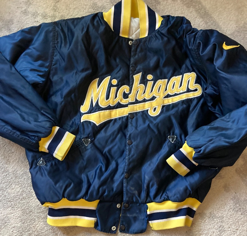RARE Authentic TEAM-ISSUED MICHIGAN WOLVERINES Baseball Team Jacket - 80's (XL)