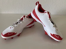 Nike Force Trout 9 Pro MCS Baseball Cleats White Red FZ0915-104 Men’s Size 12