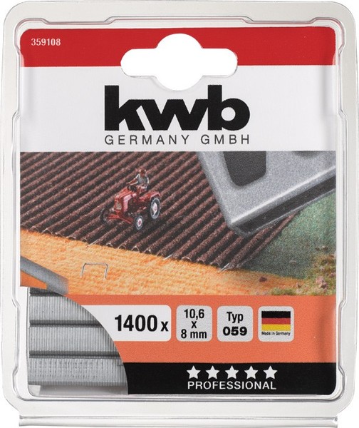 Klammern, 10,6 Mm X 8 Mm, Feindraht, Stahl, 1400 Stk.-image