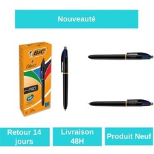 4 Couleurs Pro Stylos-Bille Rétractables (Pointe Moyenne (1 mm) / Parfait