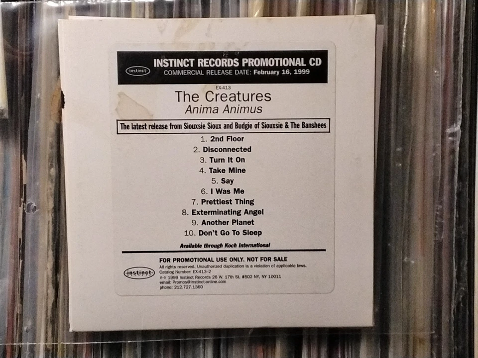 CREATURES Anima Animus PROMO CD USA HYPE STICKER SLIPCASE SIOUXSIE &THE BANSHEES - Image 2 of 4
