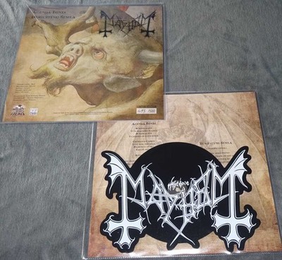 MAYHEM- Agenda Ignis/Disgusting Semla LIM.+NUMB.500 shaped 7'' single NOR BLACK