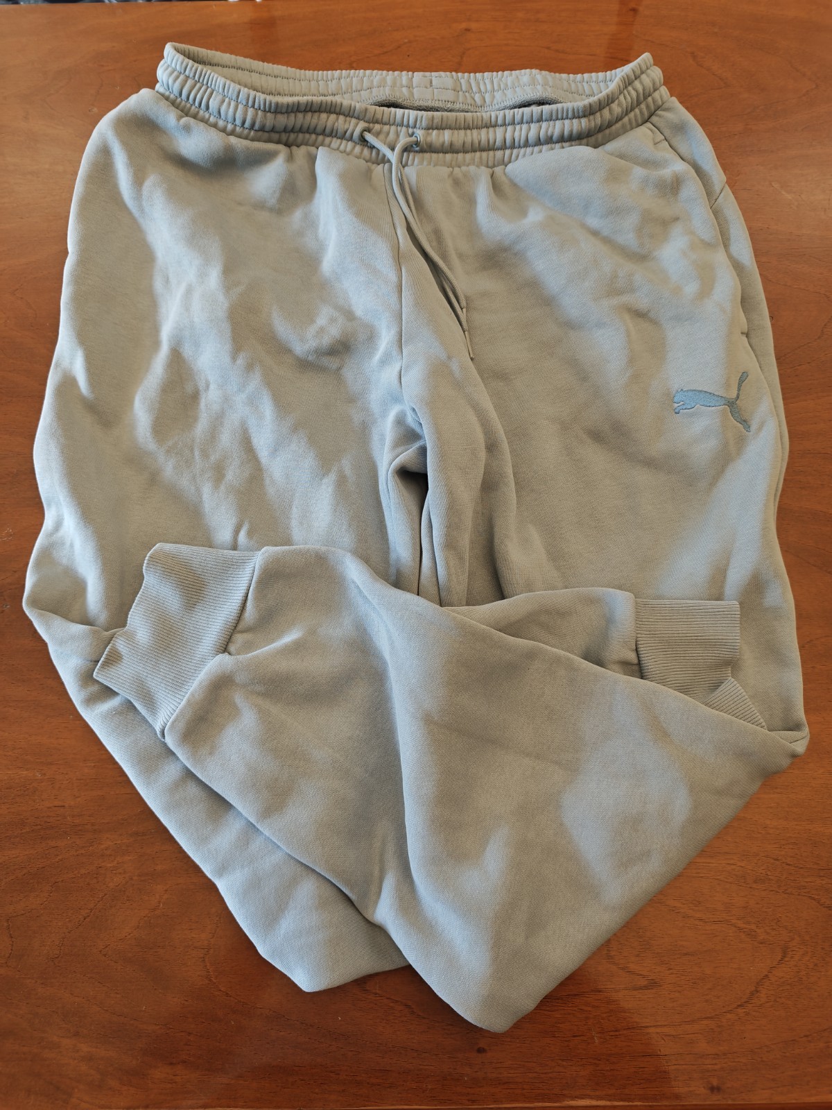 Pantaloni Tuta Puma Joggers Uomo Taglia L Grigio Salvia Felpati