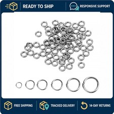 Stainless Steel Split Ring Jump Rings 3-25mm Open Loops Jewelry Findings
