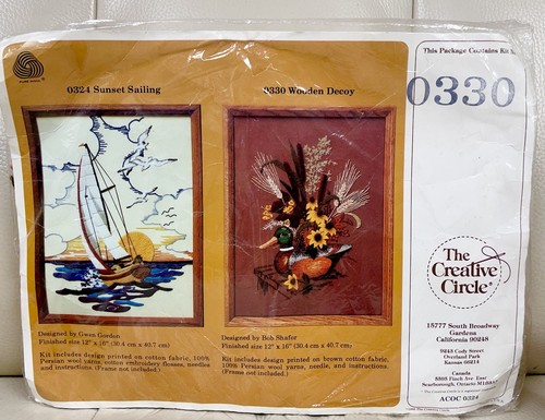 Vintage Needle Craft Kit The Creative Circle # 0330 "Wooden Decoy" New 1986 - Picture 10 of 10