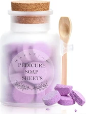 Pedicure Foot Spa Tablets 10 Oz Plastic Bath Salts Jar Soak Tablets... 