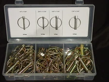 50 Pc Lynch Pin Assortment Snap Spring Ring Trailer Tractor Skidsteer PTO Clip