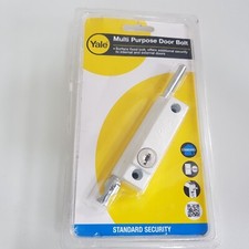 Yale Door Bolt Lock Multi Purpose White Britain Standard Home Security key