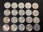 ROLL of (20) BU 90% Silver Franklin Half Dollars - MIXED DATES/MINTS from 1950s