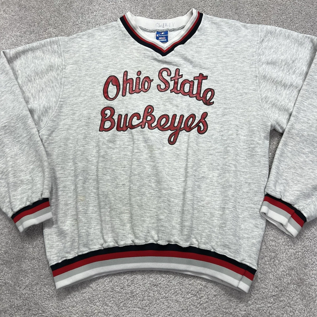 Vtg Ohio State Buckeyes Sweatshirt Adult XL Gray Champion Pullover