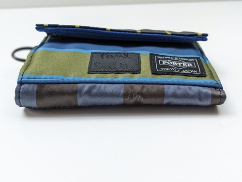 Cartera Paul Smith x Porter Collaboration Mainline Caqui Rayas Triple Plegable RARA - Imagen 5 de 13