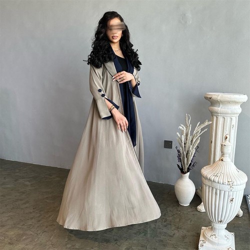 Abaya Muslim Women Maxi Robe Open Kaftan Cardigan Kimono Long Dress Formal Party - Picture 47 of 65