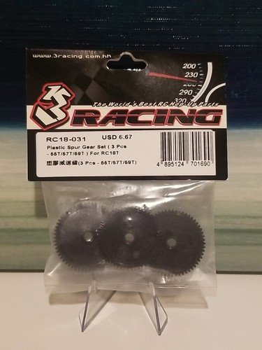 3 Racing Kunststoff Stirnradsatz (3-teilig - 55T/57T/59T) für RC18T